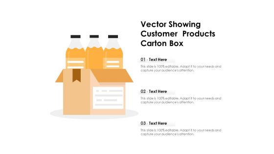 Vector Showing Customer Products Carton Box Ppt PowerPoint Presentation File Background PDF