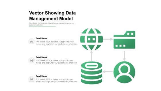 Vector Showing Data Management Model Ppt PowerPoint Presentation Inspiration Infographics PDF