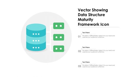 Vector Showing Data Structure Maturity Framework Icon Ppt PowerPoint Presentation File Designs PDF