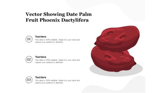 Vector Showing Date Palm Fruit Phoenix Dactylifera Ppt PowerPoint Presentation File Backgrounds PDF