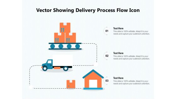 Vector Showing Delivery Process Flow Icon Ppt PowerPoint Presentation Professional Graphics Pictures PDF