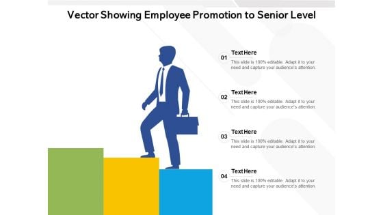 Vector Showing Employee Promotion To Senior Level Ppt PowerPoint Presentation Gallery Inspiration PDF