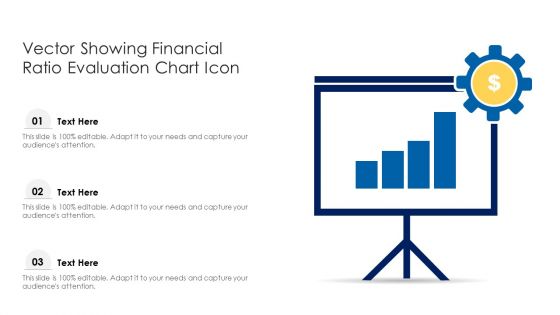 Vector Showing Financial Ratio Evaluation Chart Icon Ppt PowerPoint Presentation Gallery Inspiration PDF