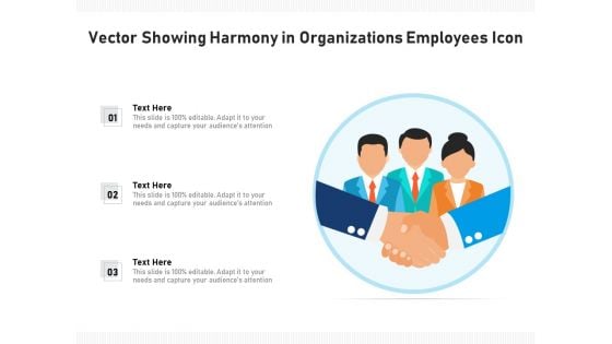 Vector Showing Harmony In Organizations Employees Icon Ppt PowerPoint Presentation File Graphics Pictures PDF