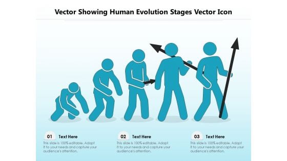 Vector Showing Human Evolution Stages Vector Icon Ppt PowerPoint Presentation Icon Objects PDF