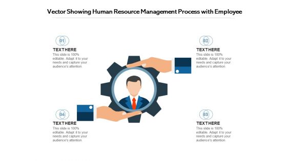 Vector Showing Human Resource Management Process With Employee Ppt PowerPoint Presentation Portfolio Infographics PDF