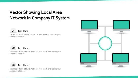 Vector Showing Local Area Network In Company IT System Ppt PowerPoint Presentation File Icons PDF