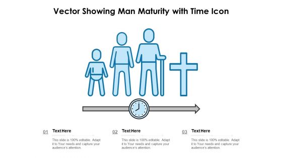 Vector Showing Man Maturity With Time Icon Ppt PowerPoint Presentation Gallery Graphics Pictures PDF