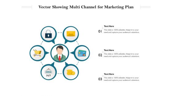 Vector Showing Multi Channel For Marketing Plan Ppt PowerPoint Presentation Infographic Template Graphics PDF