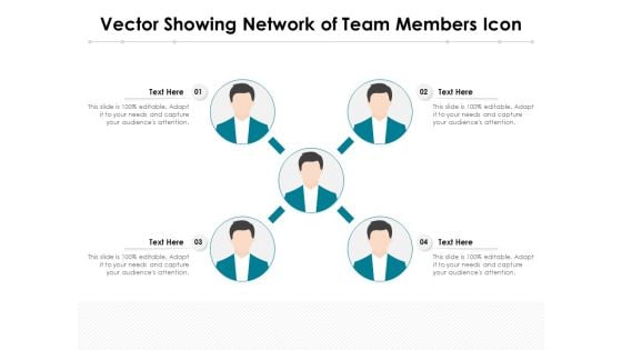 Vector Showing Network Of Team Members Icon Ppt PowerPoint Presentation Icon Designs Download PDF