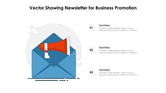 Vector Showing Newsletter For Business Promotion Ppt PowerPoint Presentation Gallery Samples PDF