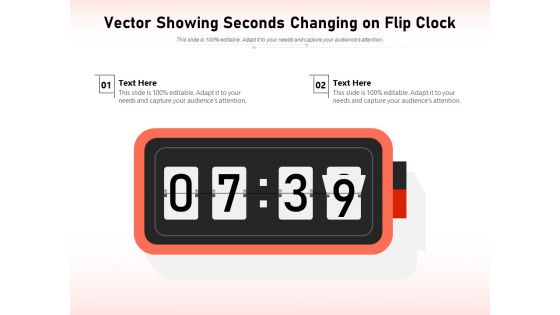 Vector Showing Seconds Changing On Flip Clock Ppt PowerPoint Presentation File Inspiration PDF