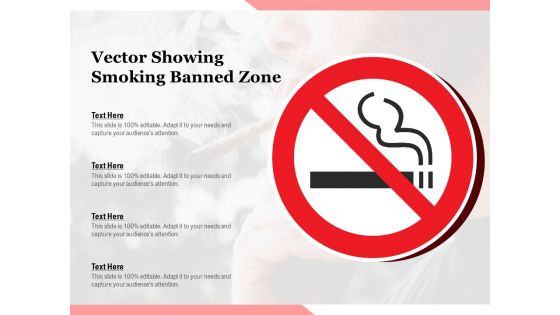 Vector Showing Smoking Banned Zone Ppt PowerPoint Presentation Infographics Designs Download PDF