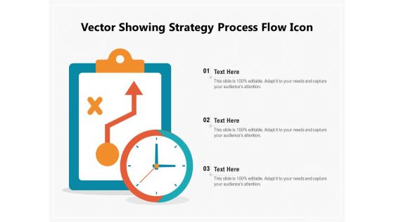 Vector Showing Strategy Process Flow Icon Ppt PowerPoint Presentation Infographic Template Graphic Tips PDF