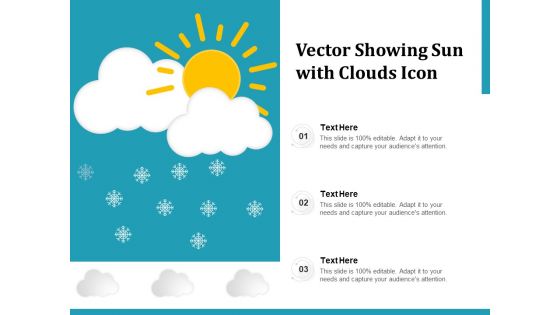 Vector Showing Sun With Clouds Icon Ppt PowerPoint Presentation Model Pictures PDF