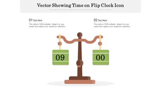 Vector Showing Time On Flip Clock Icon Ppt PowerPoint Presentation Gallery Show PDF