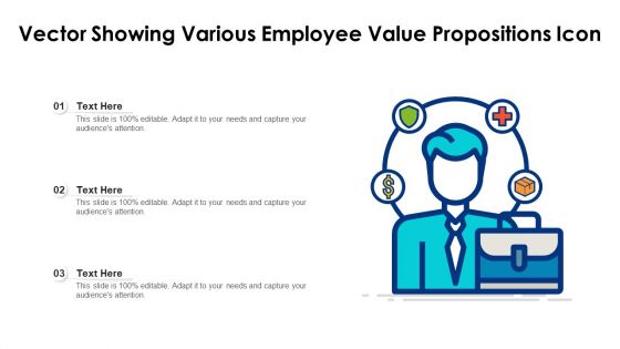 Vector Showing Various Employee Value Propositions Icon Ppt PowerPoint Presentation Gallery Slide Portrait PDF