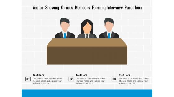 Vector Showing Various Members Forming Interview Panel Icon Ppt PowerPoint Presentation Summary Slide Download PDF