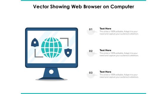 Vector Showing Web Browser On Computer Ppt PowerPoint Presentation File Maker PDF