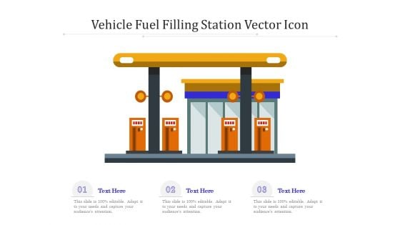 Vehicle Fuel Filling Station Vector Icon Ppt PowerPoint Presentation File Introduction PDF