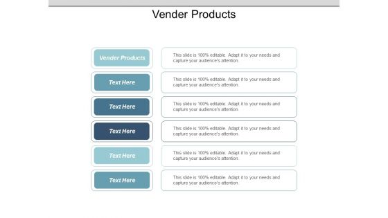 Vender Products Ppt PowerPoint Presentation Layouts Brochure