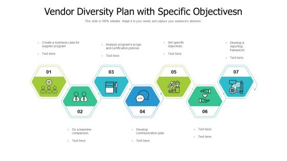 Vendor Diversity Plan With Specific Objectives Ppt PowerPoint Presentation File Show PDF