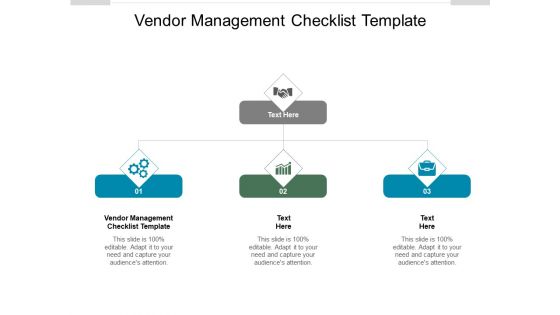 Vendor Management Checklist Template Ppt PowerPoint Presentation Inspiration Graphics Design Cpb Pdf