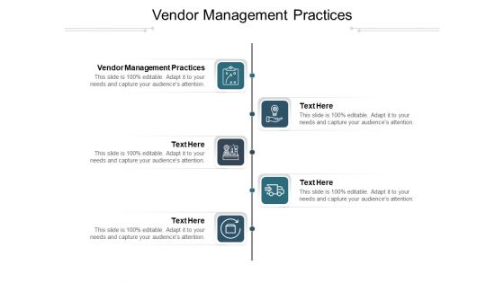 Vendor Management Practices Ppt PowerPoint Presentation Outline Tips Cpb Pdf