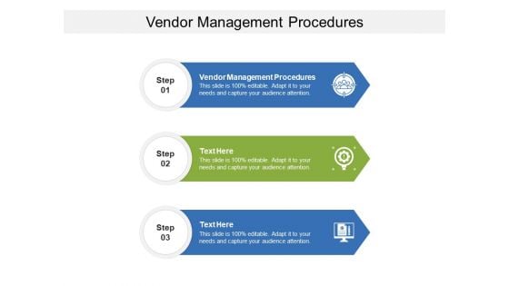 Vendor Management Procedures Ppt PowerPoint Presentation Inspiration Display Cpb