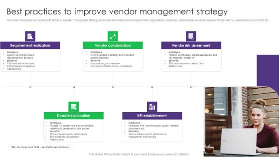 Vendor Management System Deployment Best Practices To Improve Vendor Management Strategy Diagrams PDF