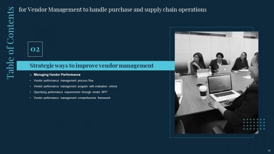 Vendor Management To Handle Purchase And Supply Chain Operations Ppt PowerPoint Presentation Complete Deck With Slides
