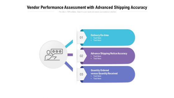 Vendor Performance Assessment With Advanced Shipping Accuracy Ppt PowerPoint Presentation Summary Graphics Template PDF