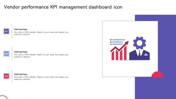 Vendor Performance KPI Management Dashboard Icon Download PDF