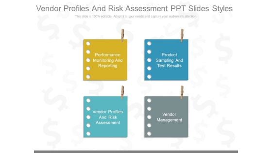 Vendor Profiles And Risk Assessment Ppt Slides Styles