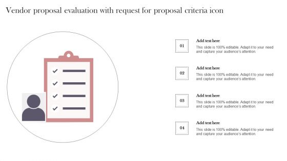 Vendor Proposal Evaluation With Request For Proposal Criteria Icon Themes PDF