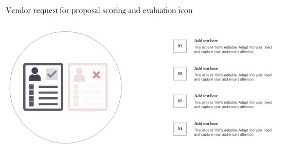 Vendor Request For Proposal Scoring And Evaluation Icon Pictures PDF