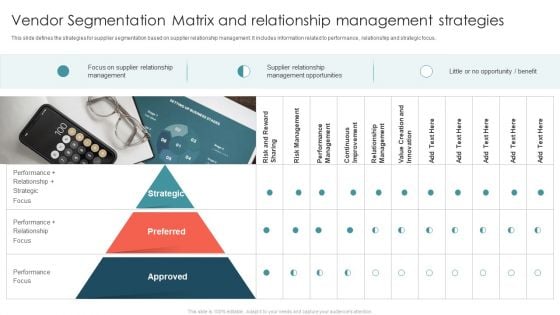 Vendor Segmentation Matrix And Relationship Management Strategies Ppt Inspiration Tips PDF