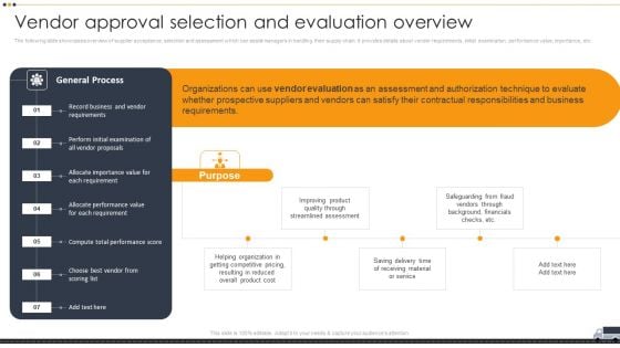 Vendor Selection And Evaluation Techniques Vendor Approval Selection And Evaluation Guidelines PDF