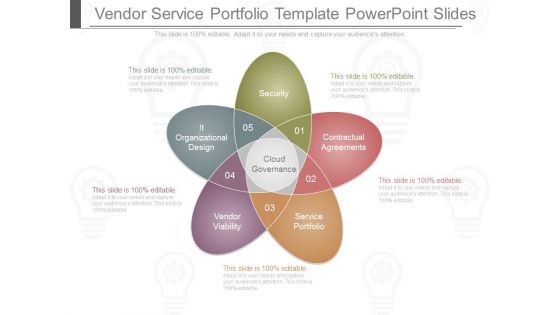 Vendor Service Portfolio Template Powerpoint Slides