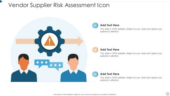 Vendor Supplier Risk Assessment Icon Template PDF