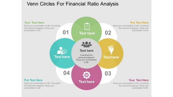 Venn Circles For Financial Ratio Analysis Powerpoint Templates