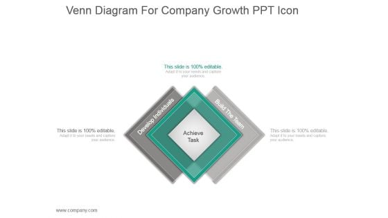 Venn Diagram For Company Growth Ppt Icon