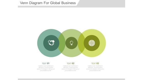 Venn Diagram Of Business Deals And Targets Powerpoint Slides