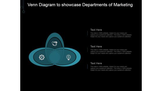 Venn Diagram To Showcase Departments Of Marketing Ppt PowerPoint Presentation Good