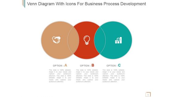 Venn Diagram With Icons For Business Process Development Ppt PowerPoint Presentation Design Templates