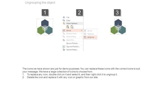 Venn Diagram With Three Steps Powerpoint Slides