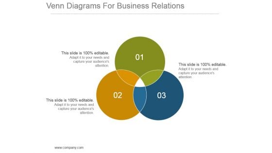 Venn Diagrams For Business Relations Ppt Background