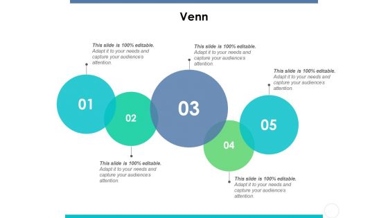 Venn With Five Curcles Ppt PowerPoint Presentation Ideas Model