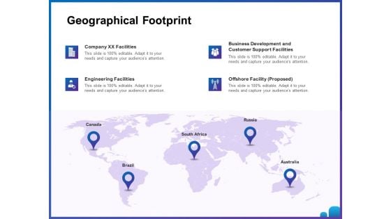 Venture Capital Funding For Firms Geographical Footprint Ppt Ideas Information PDF