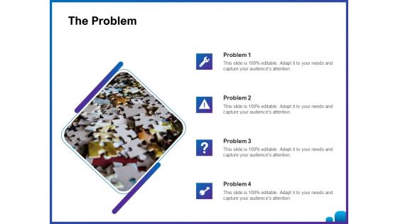 Venture Capital Funding For Firms The Problem Ppt Summary Slide PDF